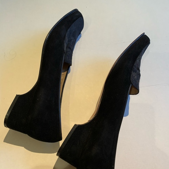 Salvatore Ferragamo Black Suede Square Toe Loafers - Picture 10 of 11